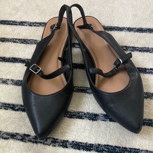 Old Navy Slingback black pointed flats